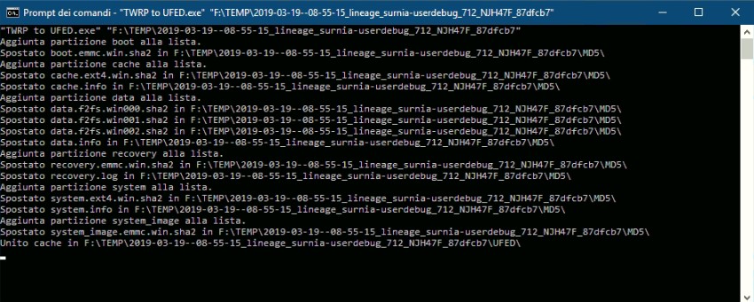 Screenshot TWRP to UFED 2